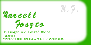 marcell foszto business card